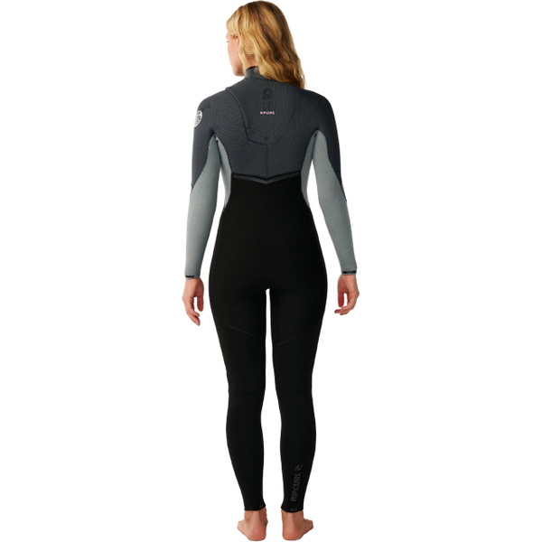 2026 Rip Curl Womens E-Bomb 4/3mm Chest Zip Wetsuit 16NWFS - Grey